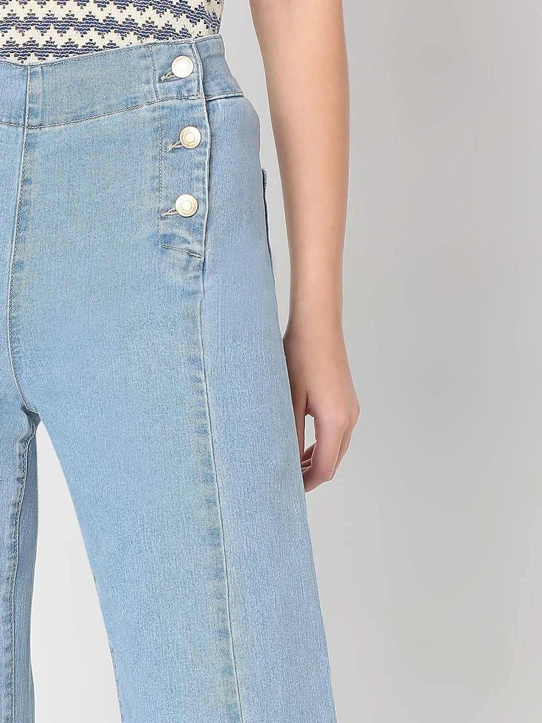 Light Blue High Rise Zoey Wide-Leg Jeans