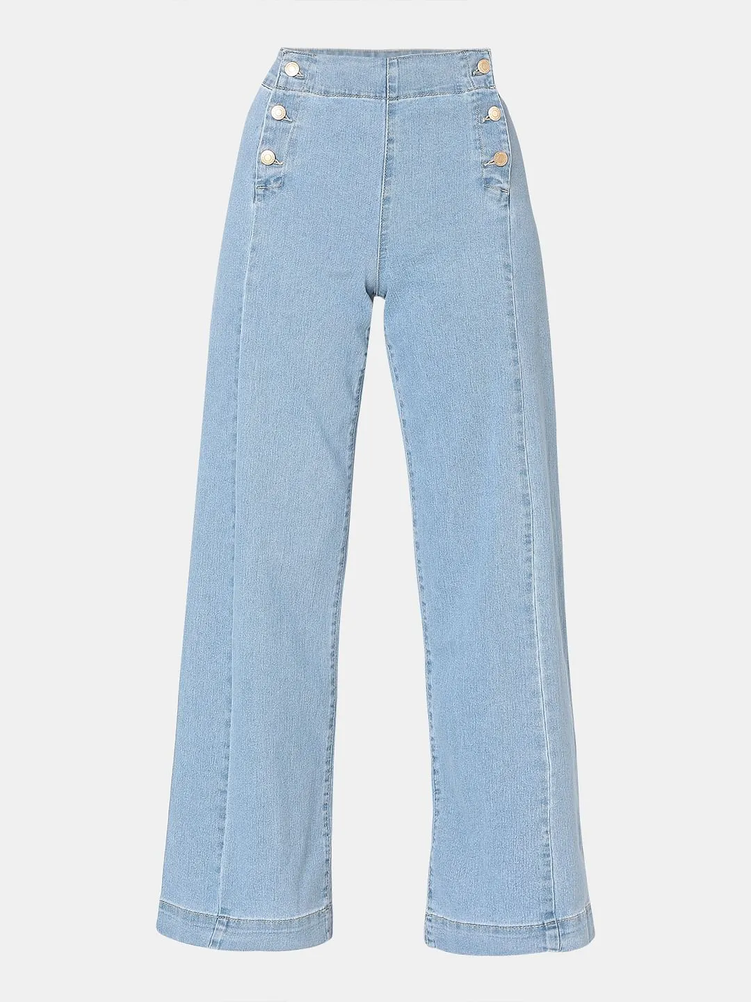 Light Blue High Rise Zoey Wide-Leg Jeans