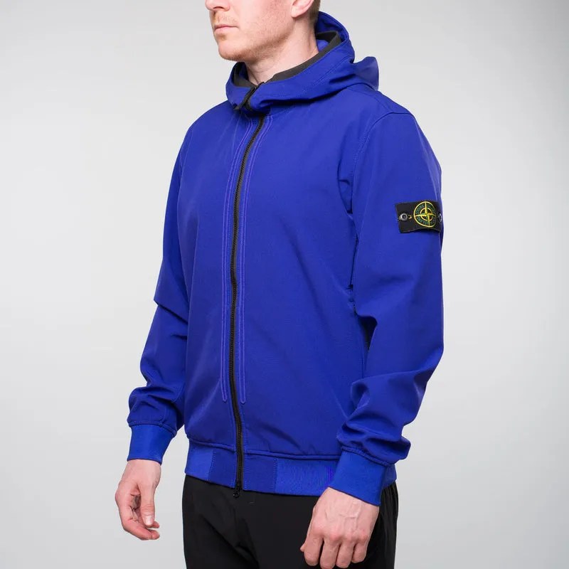 Light Soft Shell-R e-dye technology Hooded Jacket Blue