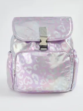 Lilac Shine Leopard Print Backpack | Kids | George at ASDA