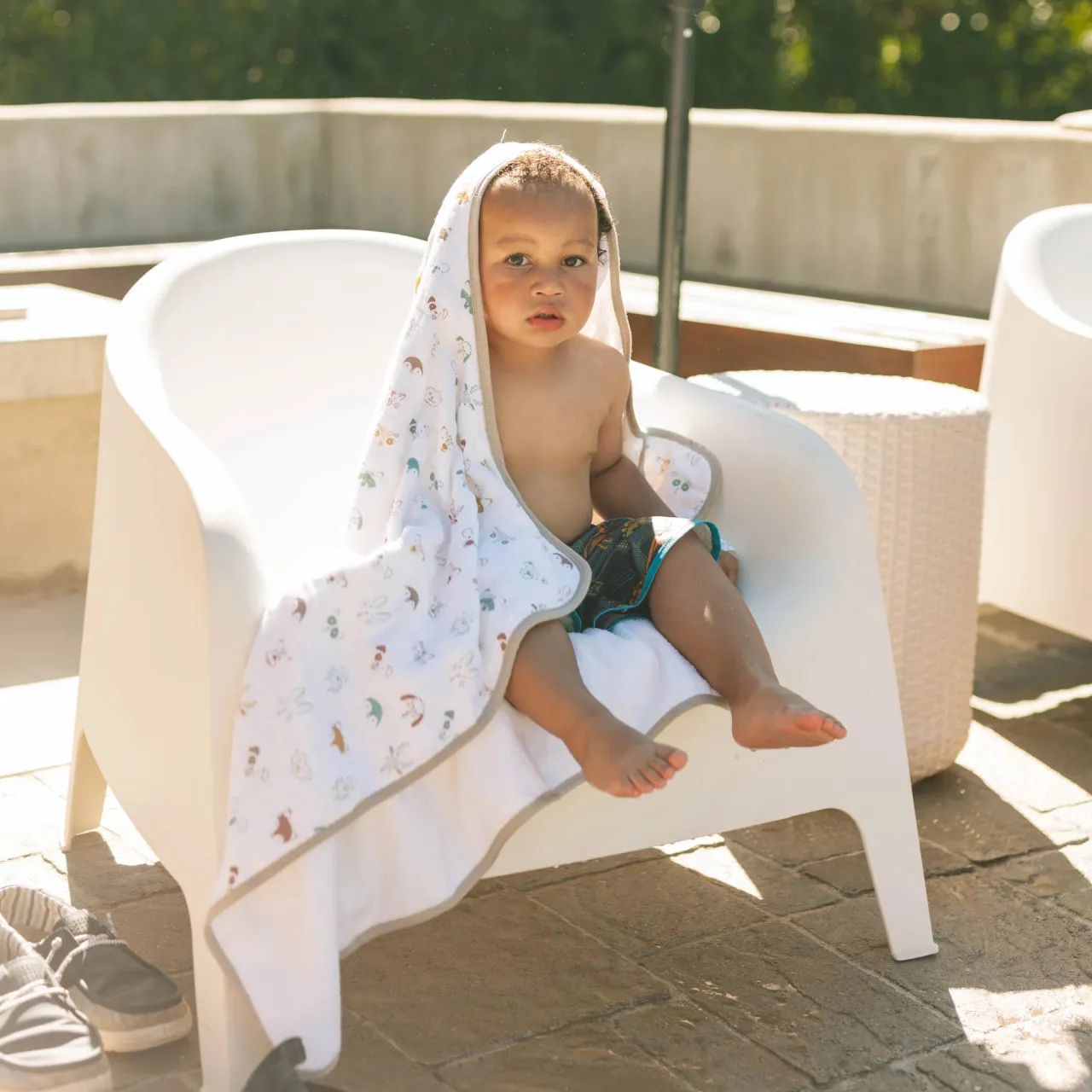 Little Unicorn Cotton Hooded Toddler Towel 24SS