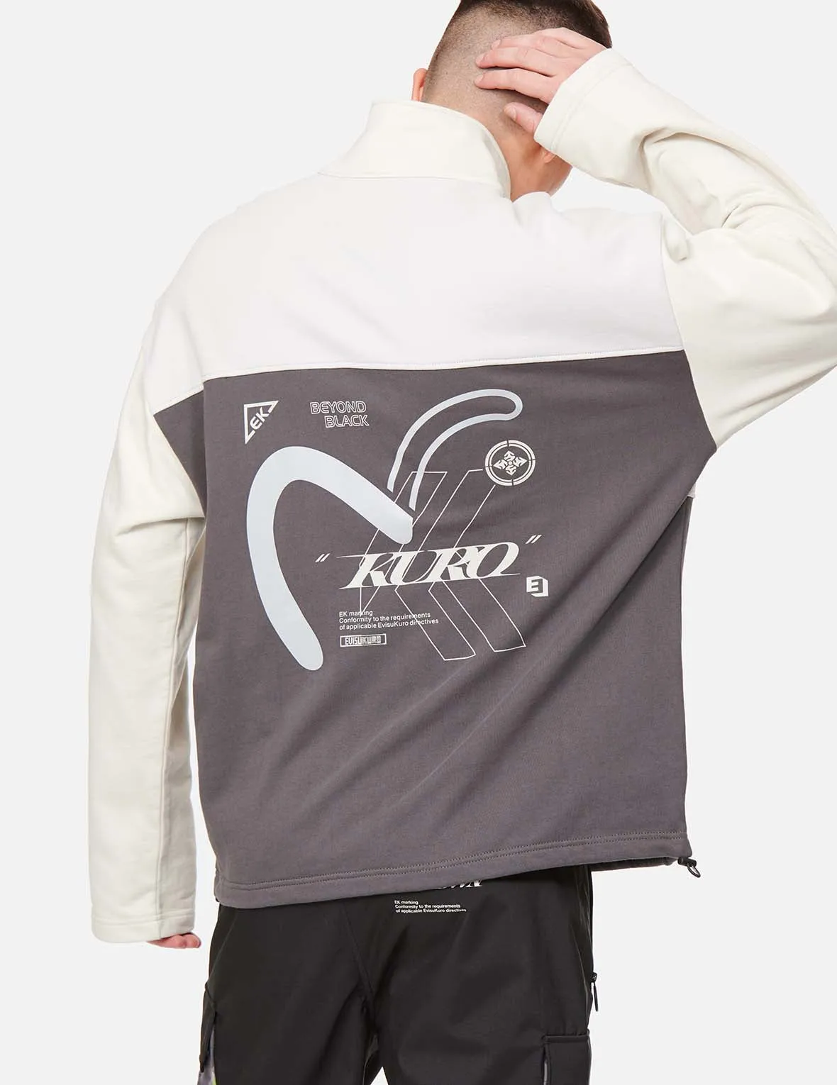 Logo Print Polo Neck Sweatshirt