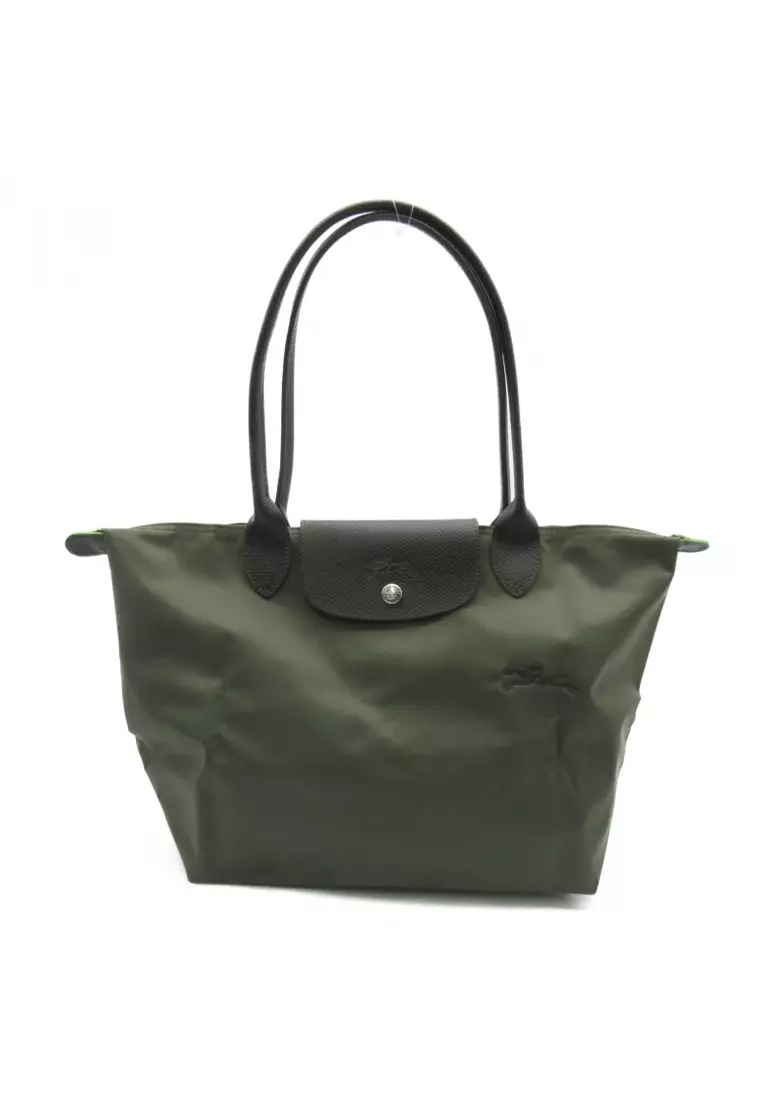 Longchamp Pre-loved LONGCHAMP Le Preage green M Shoulder bag Shoulder bag others Recycled Polyamide Canvas green forest