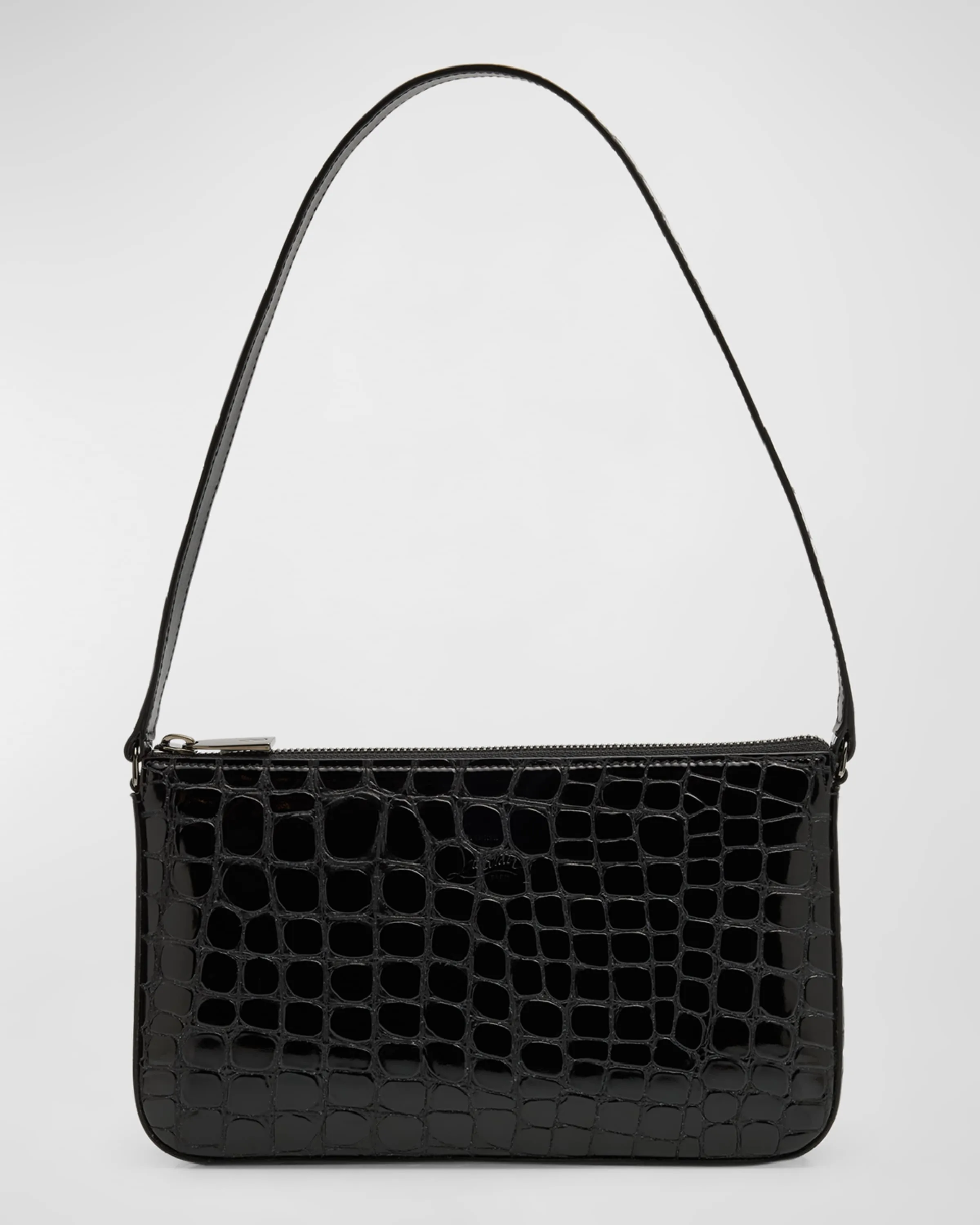 Loubila Alligator-Embossed Leather Shoulder Bag