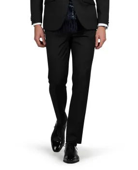 Lowry Slim Fit Black Textured Dinner Suit Trousers