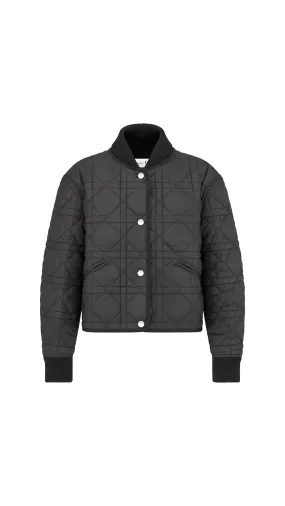 Macrocannage Bomber Jacket - Black