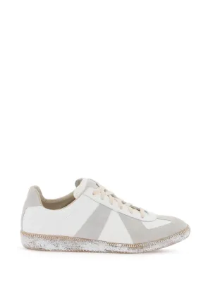 Maison Margiela    Maison Margiela Vintage Nappa And Suede Replica Sneakers In