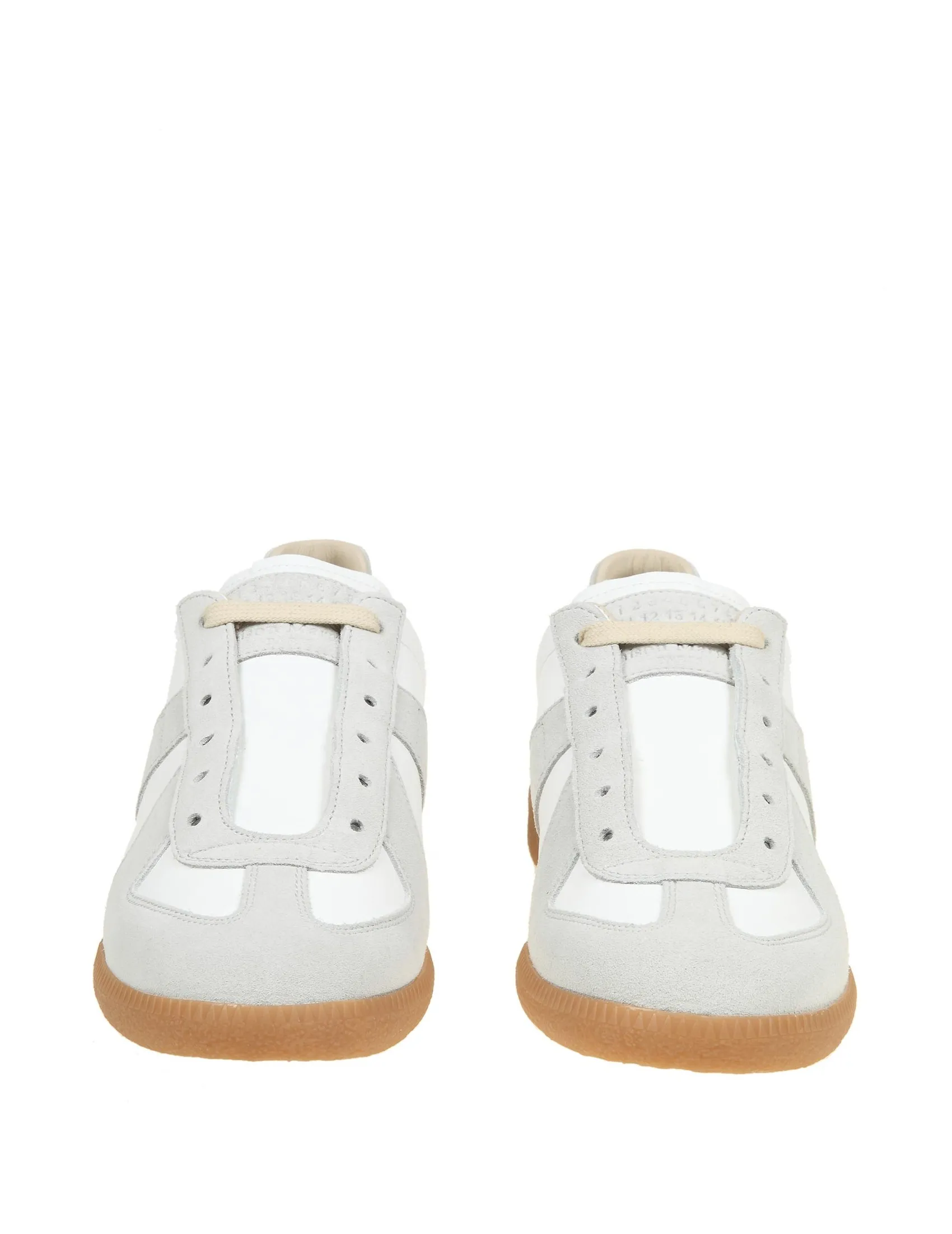 MAISON MARGIELA REPLICA SNEAKERS IN WHITE COLOR LEATHER AND SUEDE