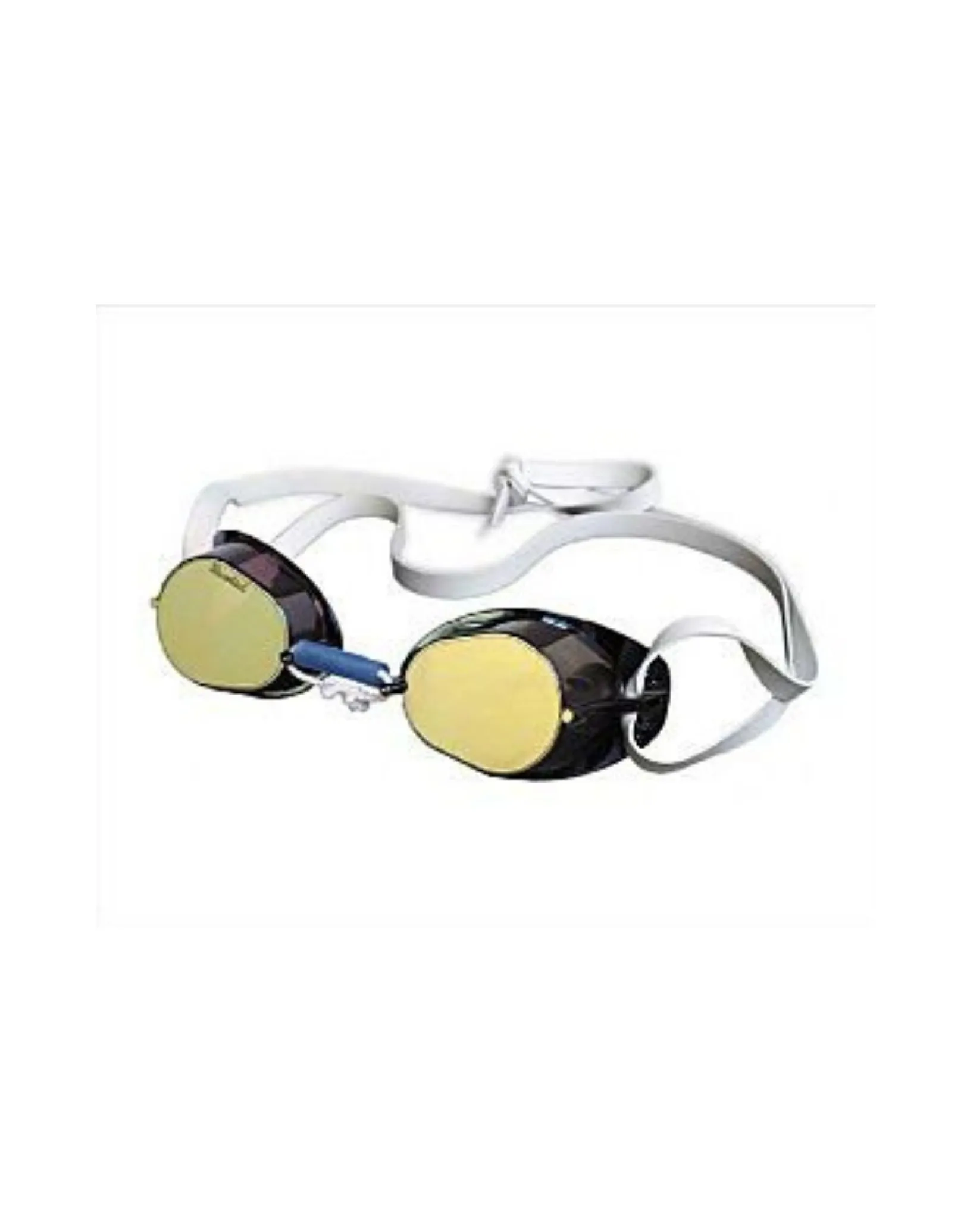 Malmsten Swedish Competition Swim Goggles- Gold Mirror Lenses - Black