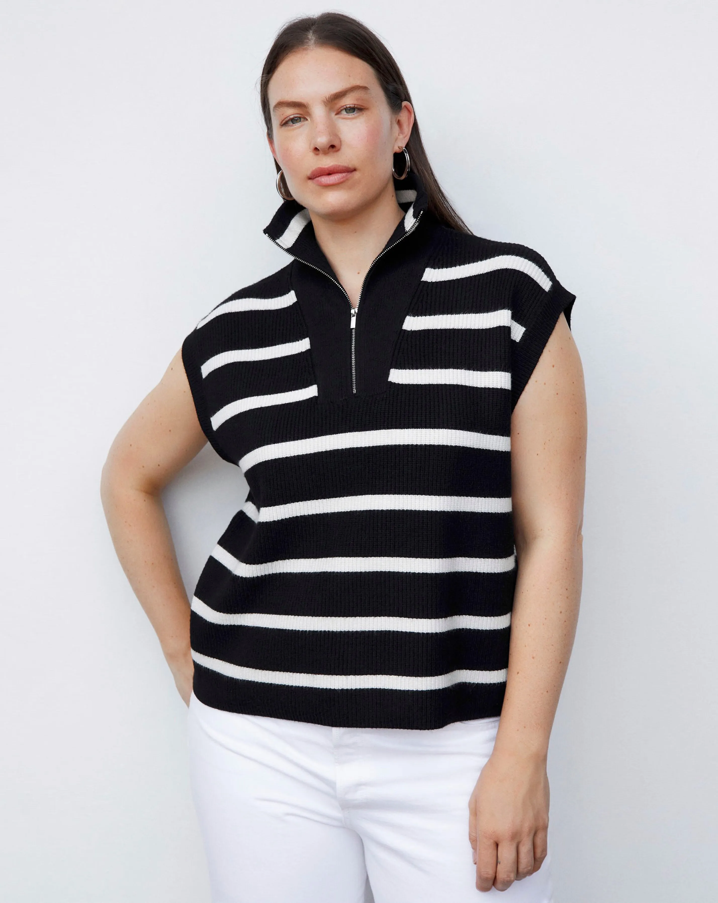 Mango Knitted Stripped Vest | Simply Be