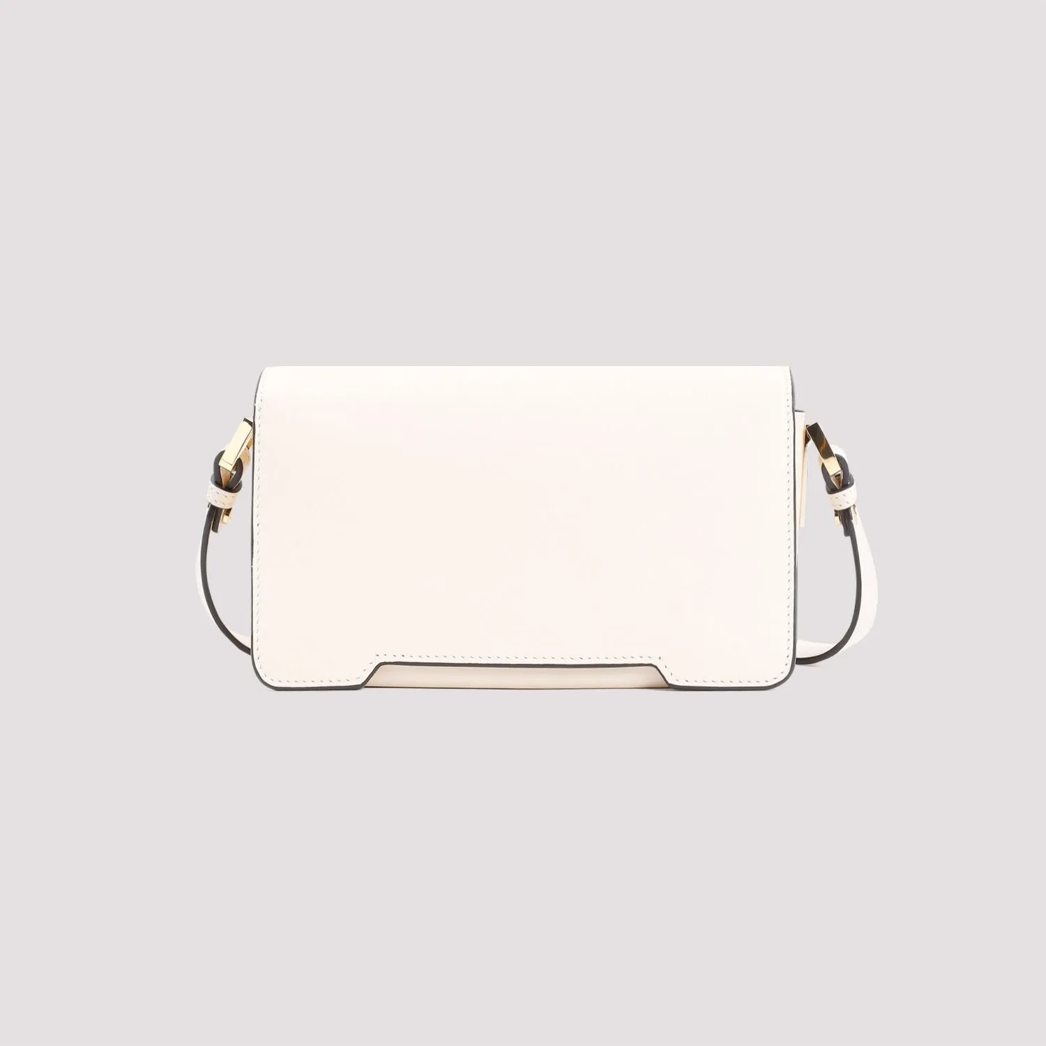 MARNI Mini Luxe Leather Shoulder Bag - Nude & Neutrals 17x11x9cm