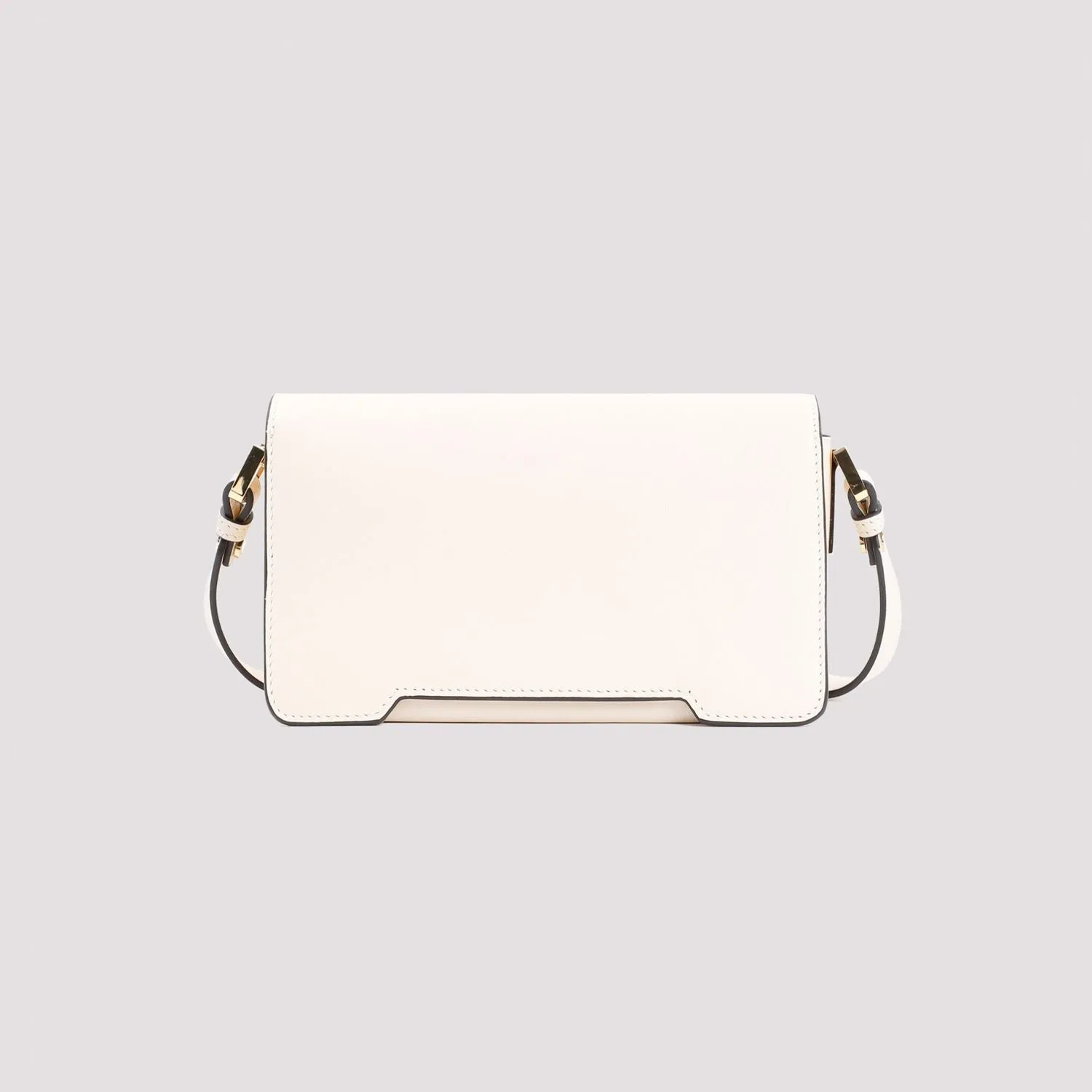 MARNI Mini Luxe Leather Shoulder Bag - Nude & Neutrals 17x11x9cm