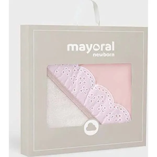 Mayoral Hooded Cotton Towel, White