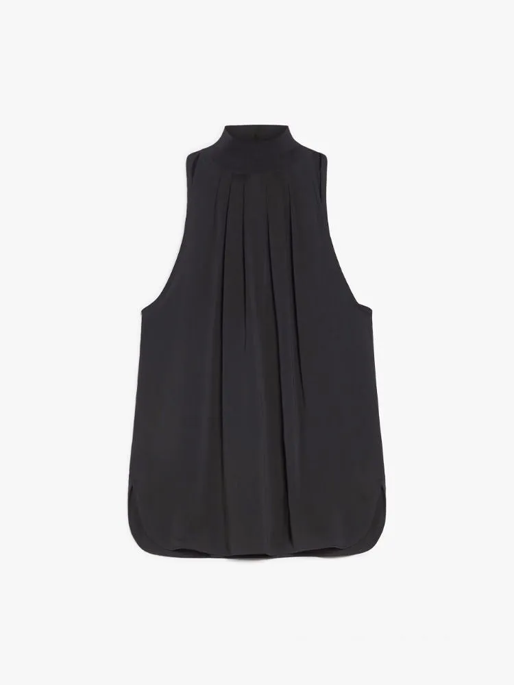 MEMORE TOP-WOVEN WAISTCOAT BLACK