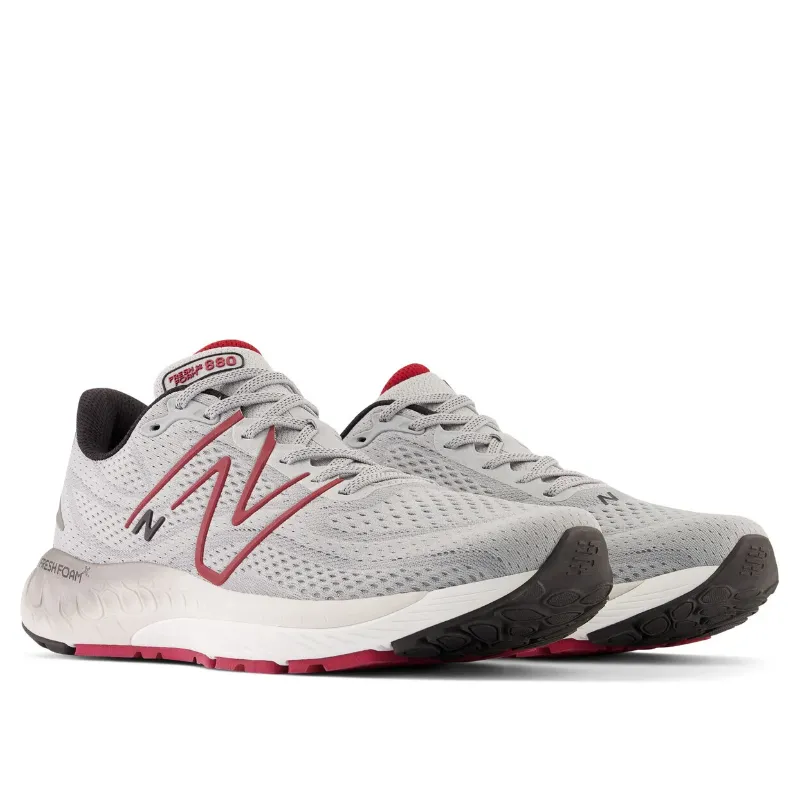 Men’s New Balance Fresh Foam X 880v13 – Aluminum Grey/Crimson/Black