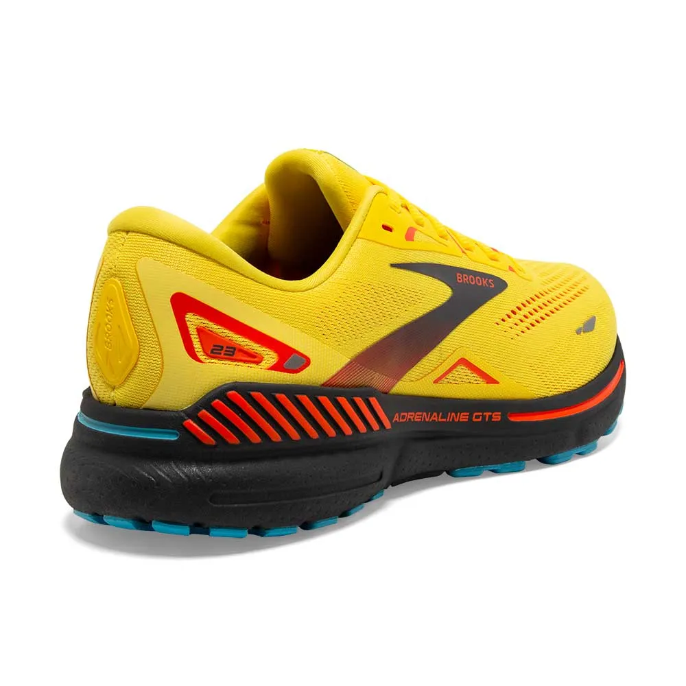 Men's Adrenaline GTS 23 Running Shoe - Yellow/Foraged Iron/Orange - Regular (D)