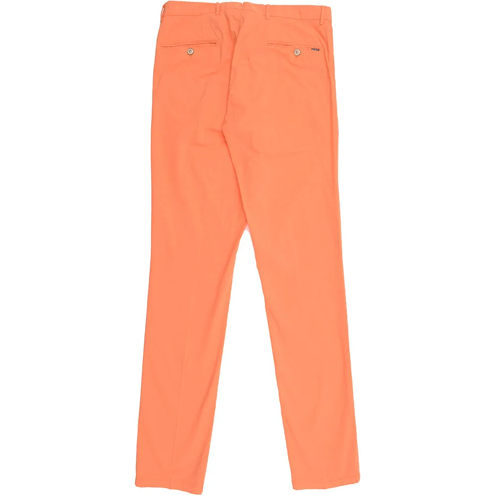 Men's Hackett Cotton Poplin Trousers In Faded Orange