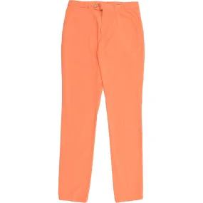 Men's Hackett Cotton Poplin Trousers In Faded Orange