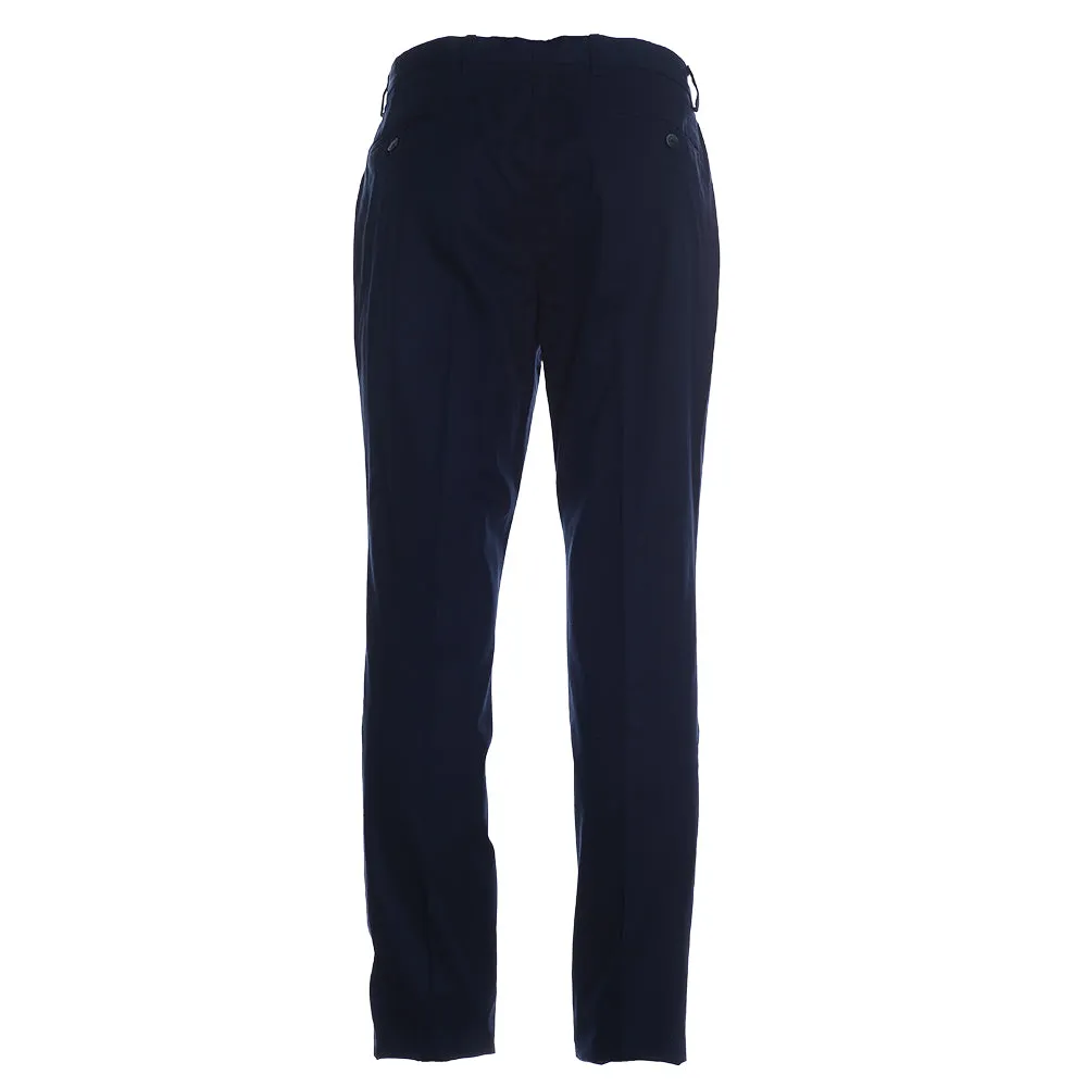 Men's Hackett Luxury Cotton Suit Trousers in Bright Navy