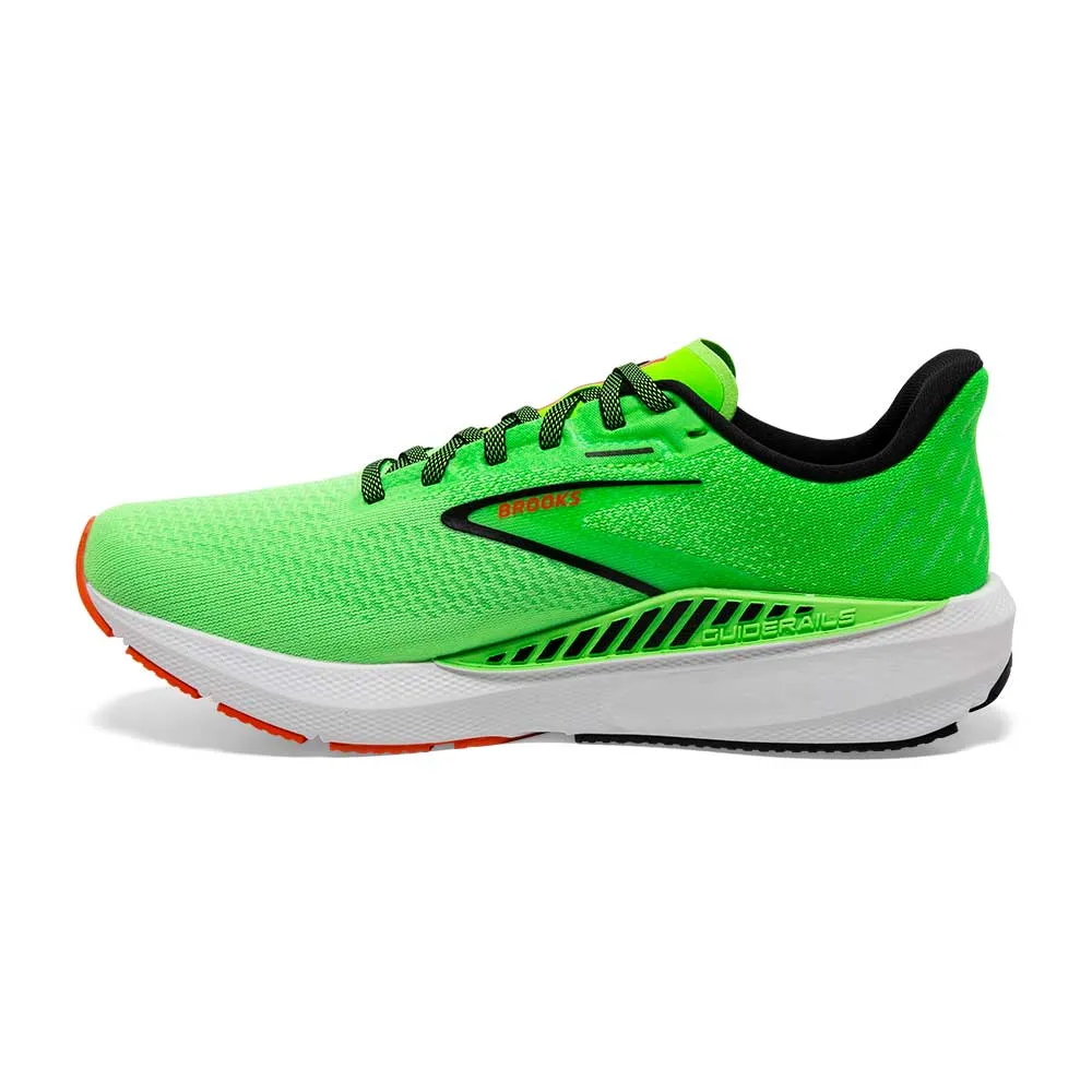 Men's Launch GTS 10 Running Shoe - Green Gecko/Red Orange/White - Regular (D)