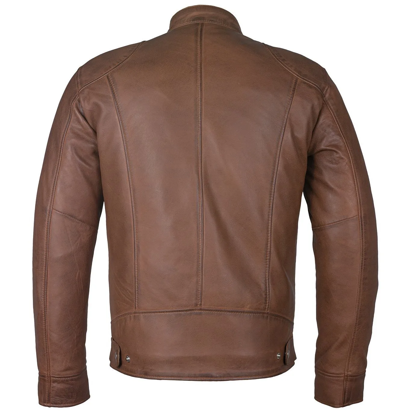 Men's Slim Fit Sword Cafe Racer Tan Soft Leather Jacket