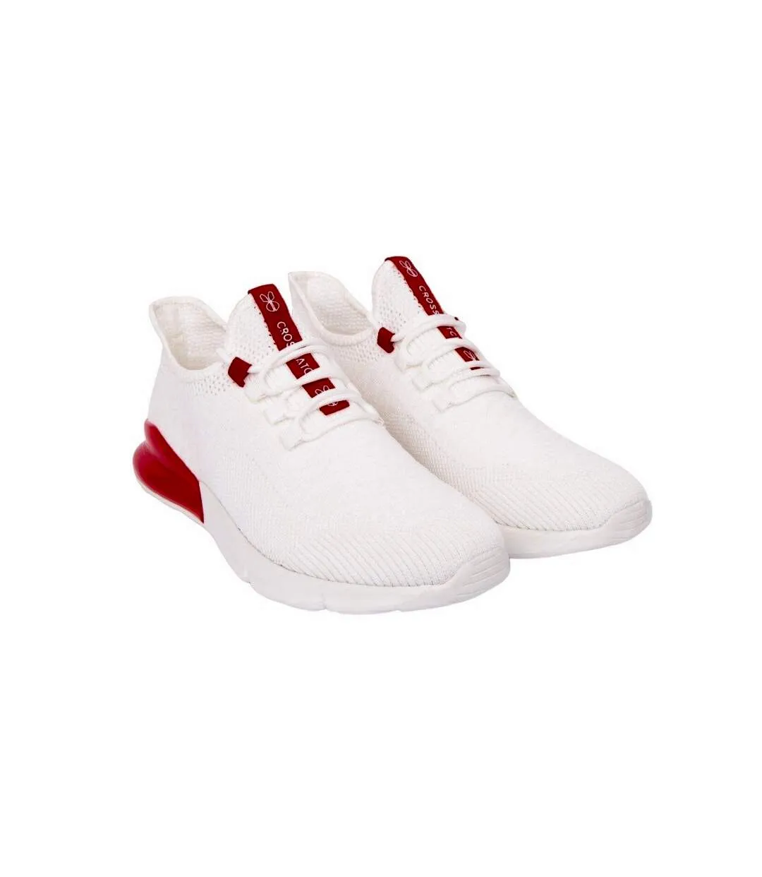 Mens smitlay mve trainers white/red Crosshatch