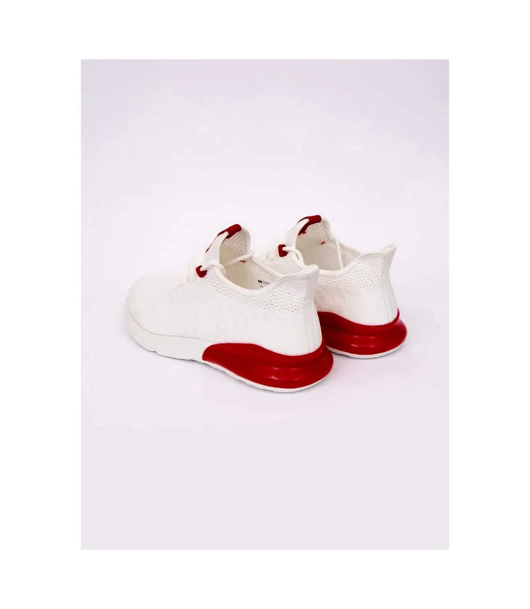 Mens smitlay mve trainers white/red Crosshatch