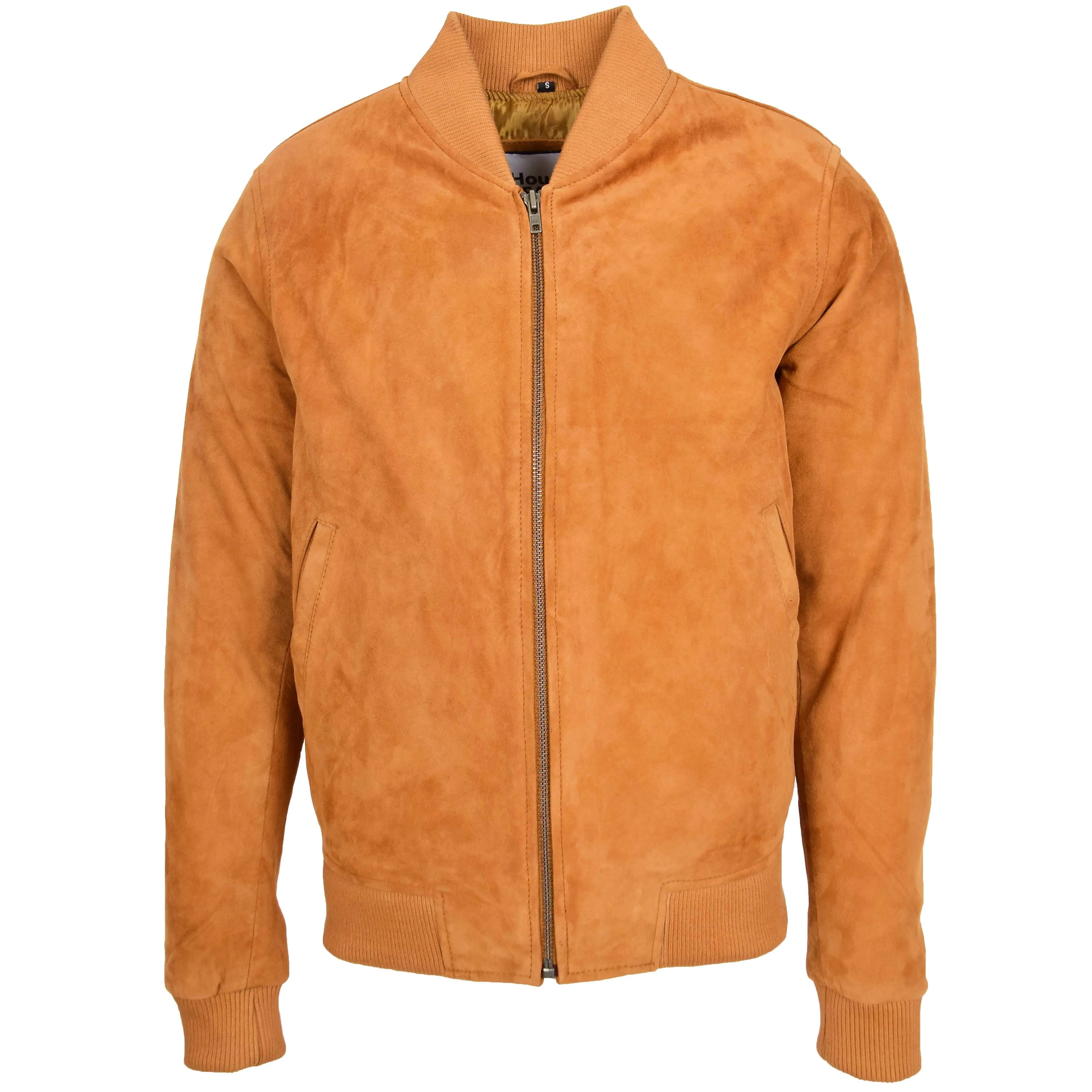 Mens Suede MA-1 Bomber Jacket Trevor Tan