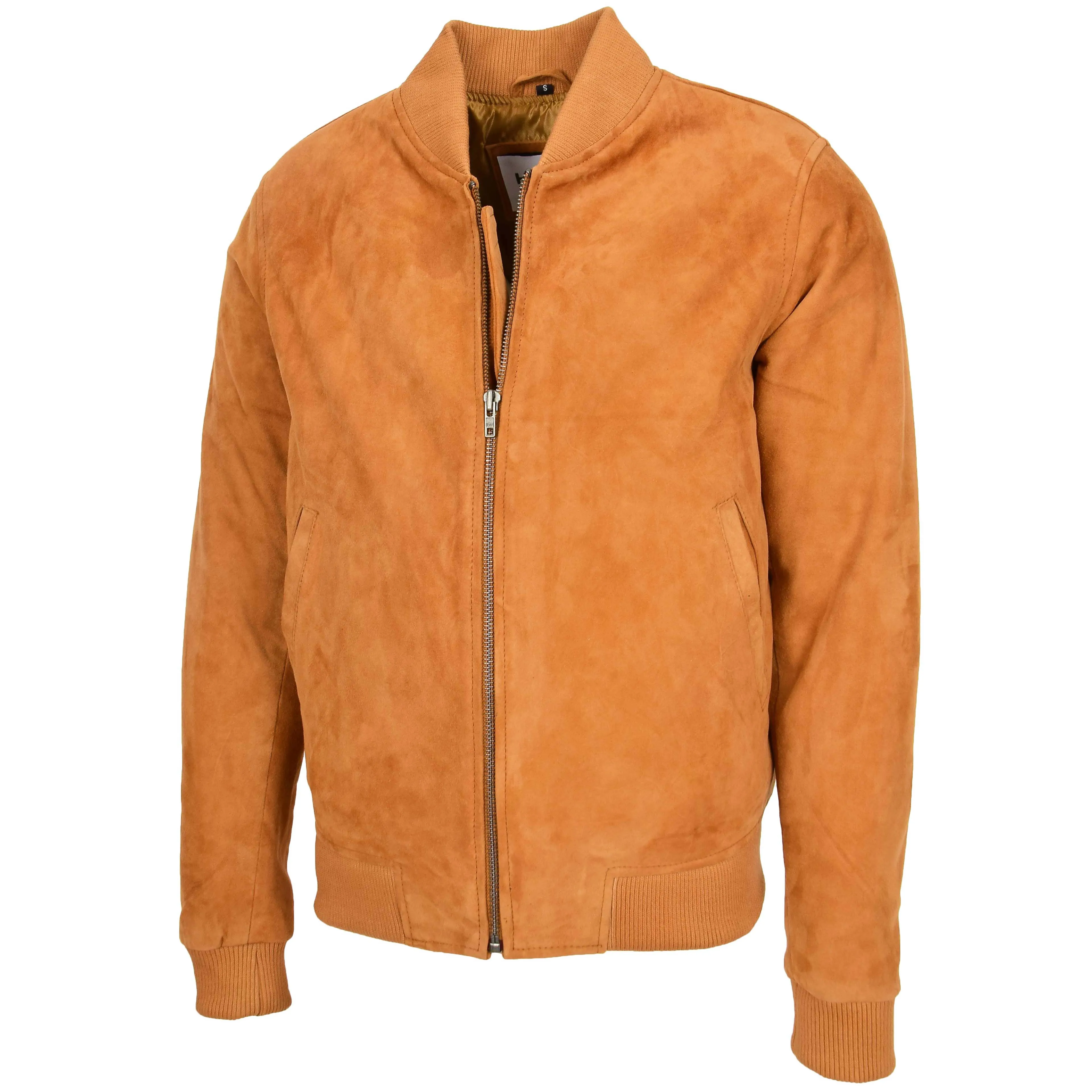 Mens Suede MA-1 Bomber Jacket Trevor Tan