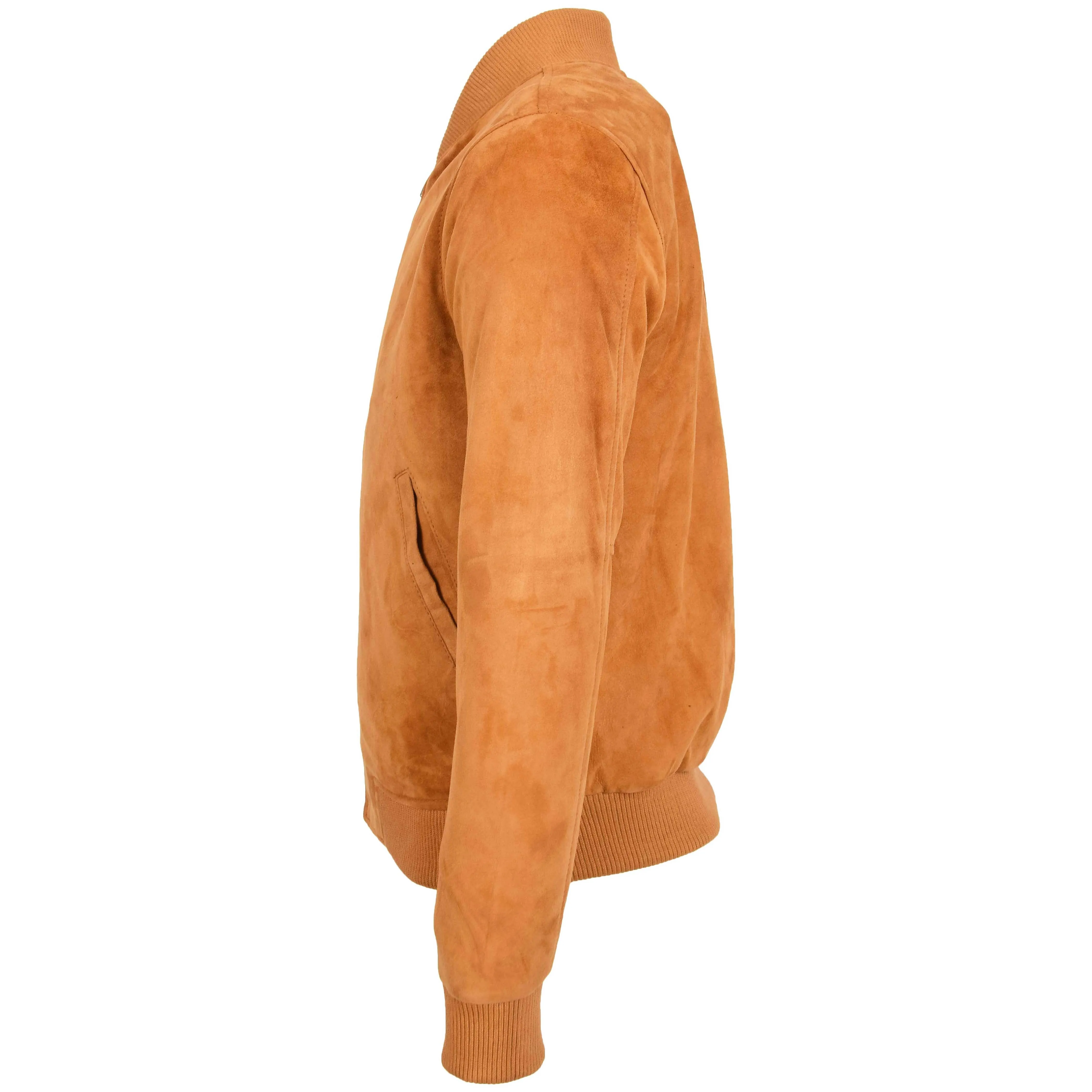 Mens Suede MA-1 Bomber Jacket Trevor Tan