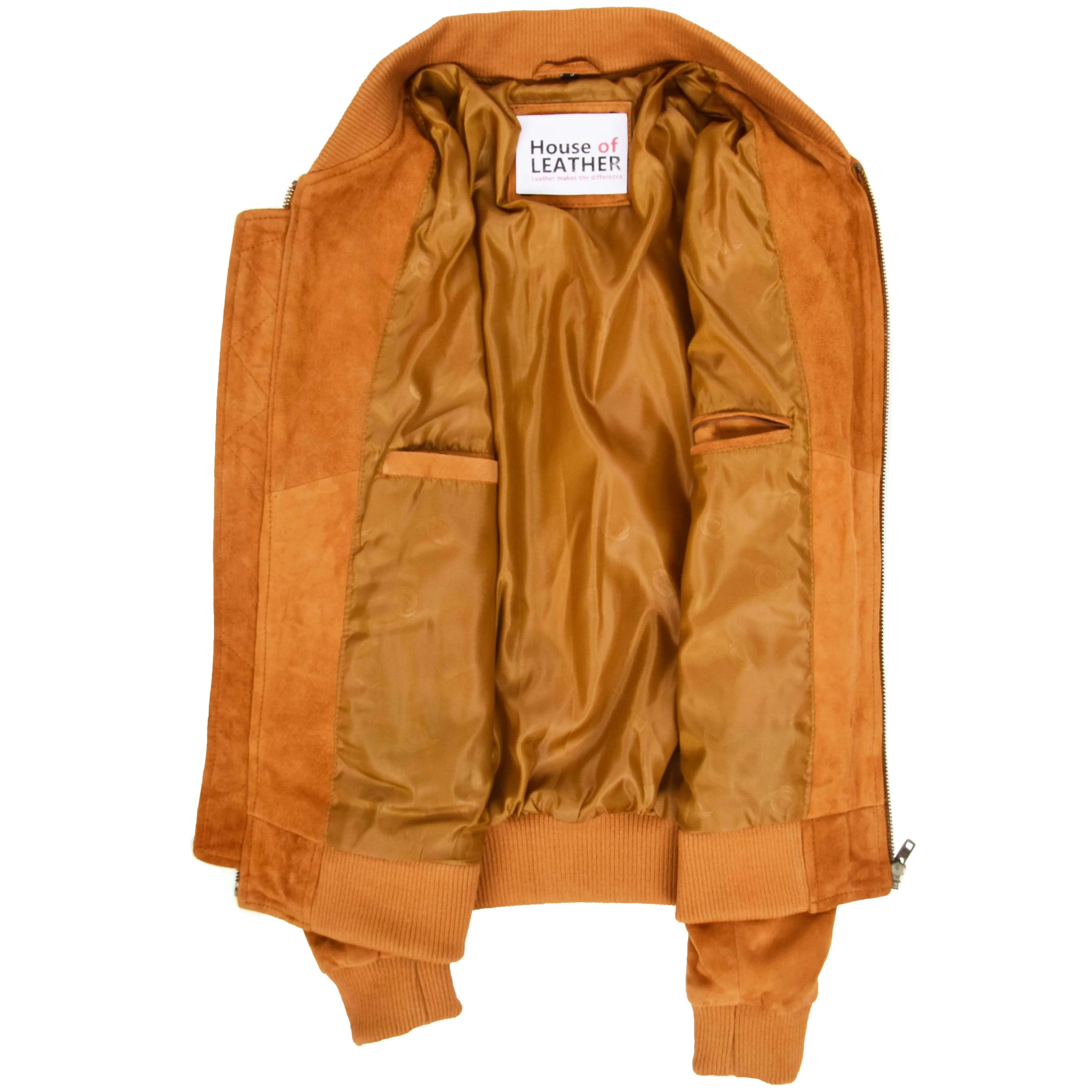 Mens Suede MA-1 Bomber Jacket Trevor Tan