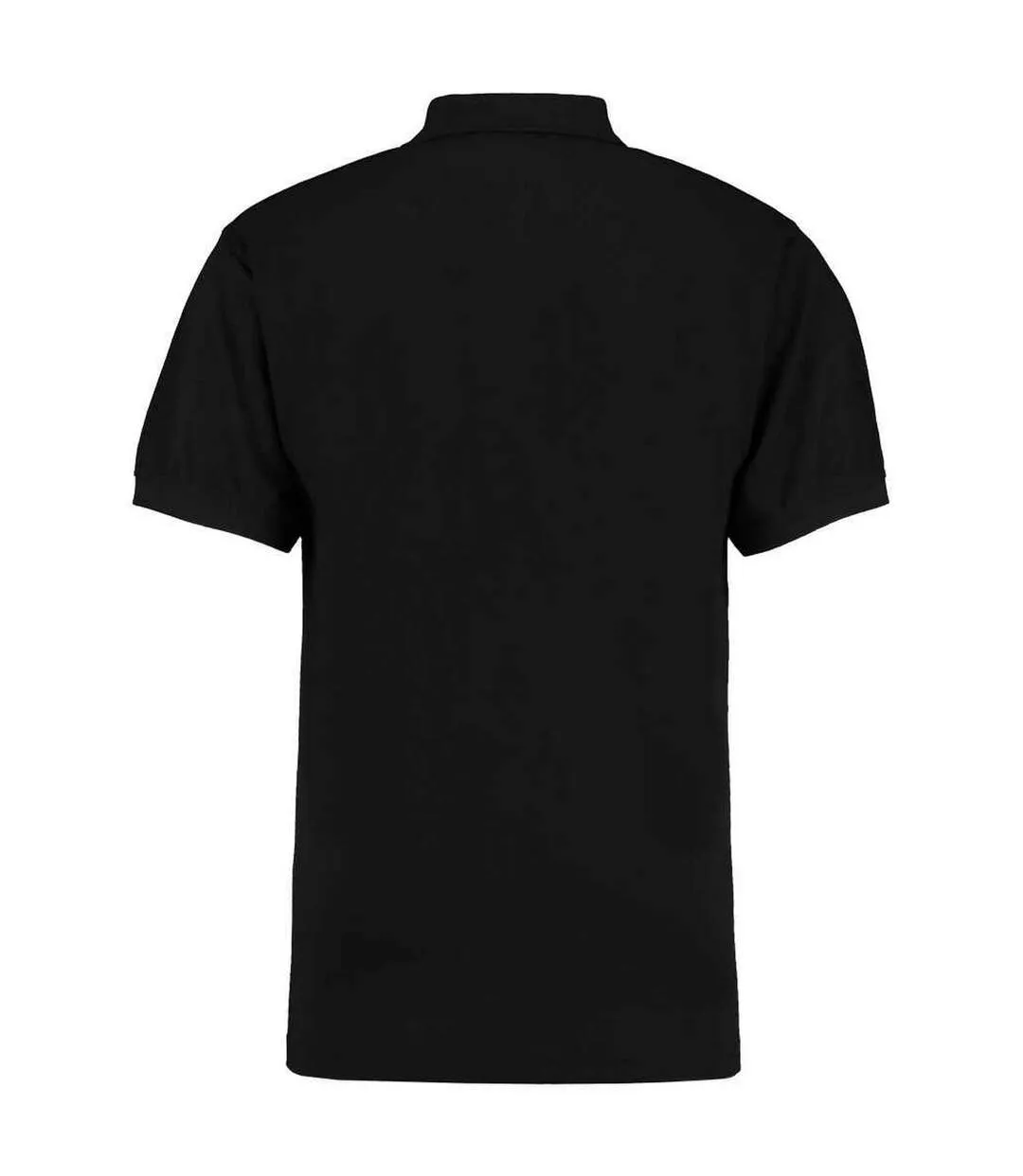 Mens workwear heather polo shirt black Kustom Kit