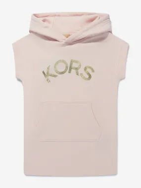 Michael Kors Girls Cotton Fleece Hooded Logo Dress