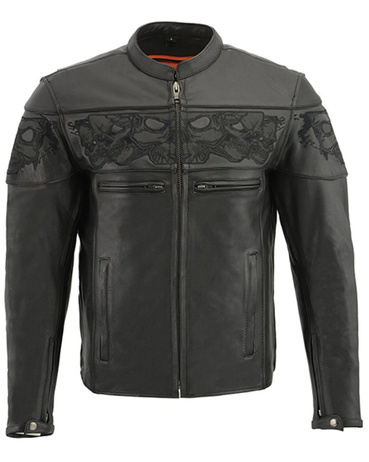 Milwaukee Leather Men's Crossover Scooter Cool-Tec Leather Motorcycle Jacket - 3X