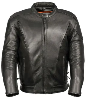 Milwaukee Leather Men's Lace Side Vented Scooter Jacket - 3X