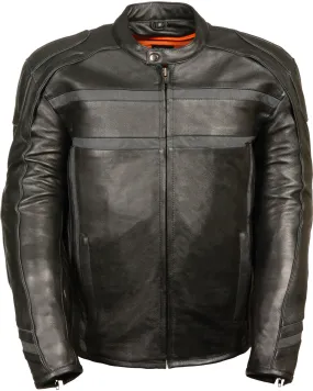 Milwaukee Leather Men's Reflective Band Scooter Jacket - Big 4X