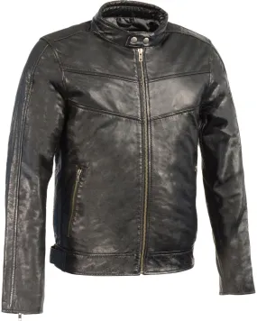 Milwaukee Leather Men's Stand Up Collar Leather Jacket