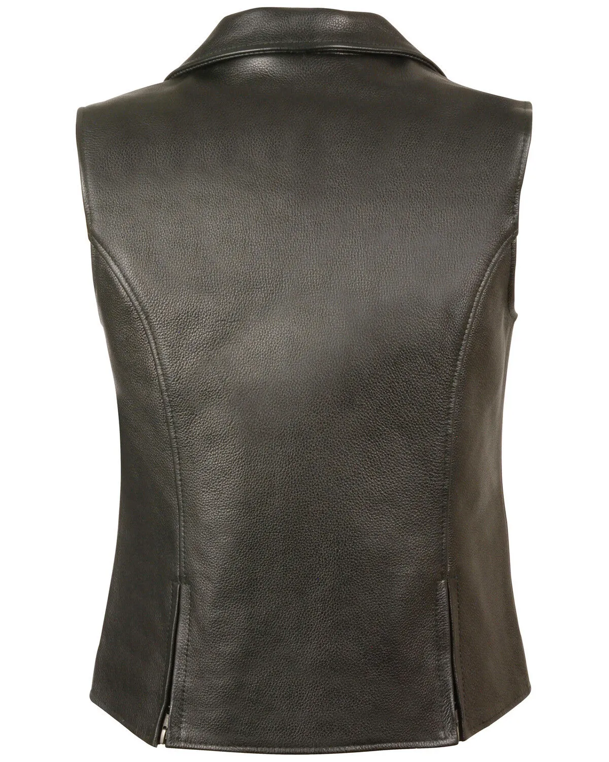 Milwaukee Leather Women's Lapel Collar Long Zipper Front Vest