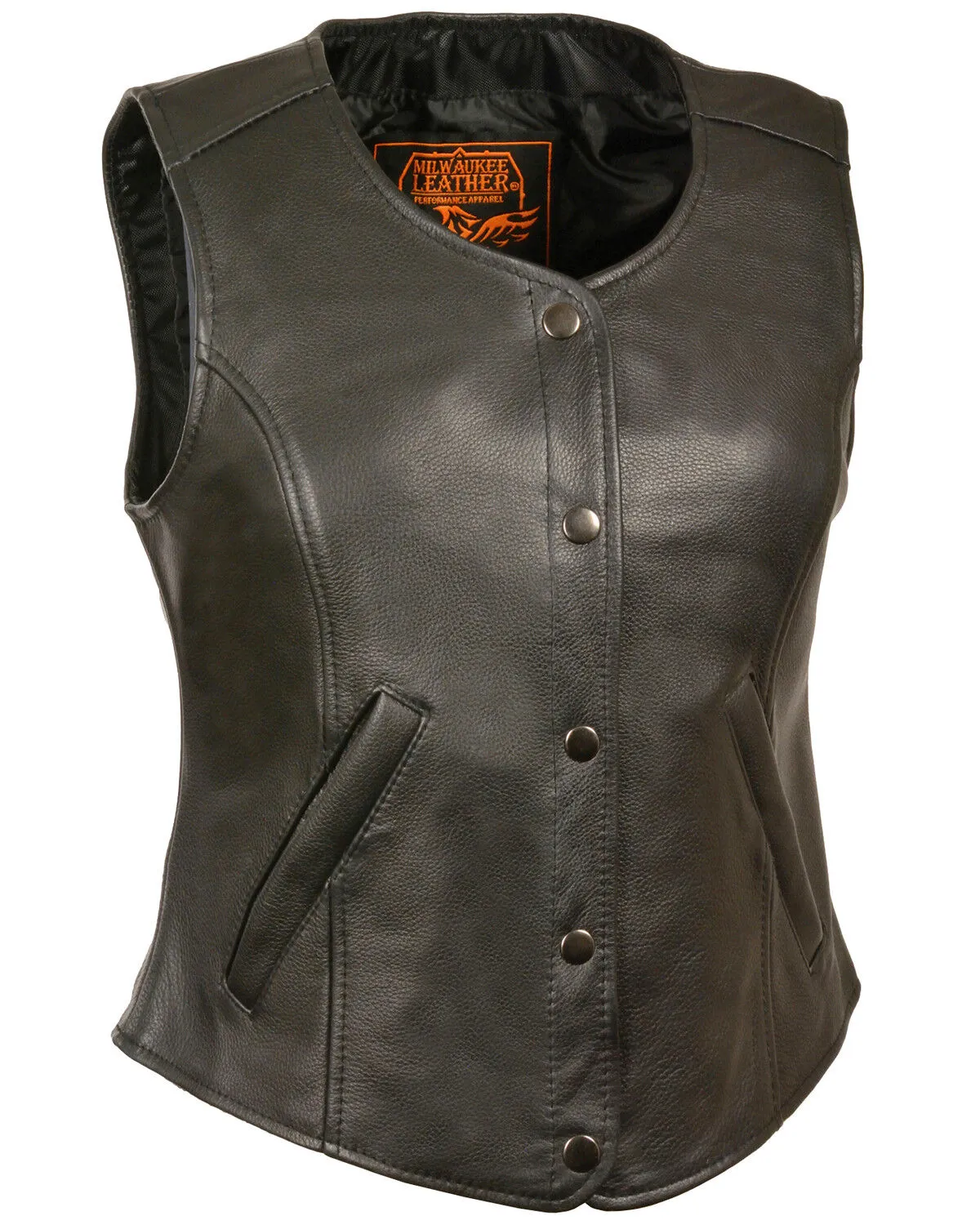 Milwaukee Leather Women's Snap Front Long Body Vest - 4X