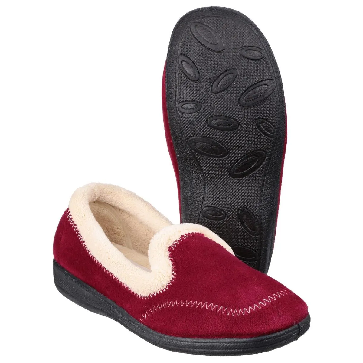 Mirak Maier Memory Foam Slipper Burgundy