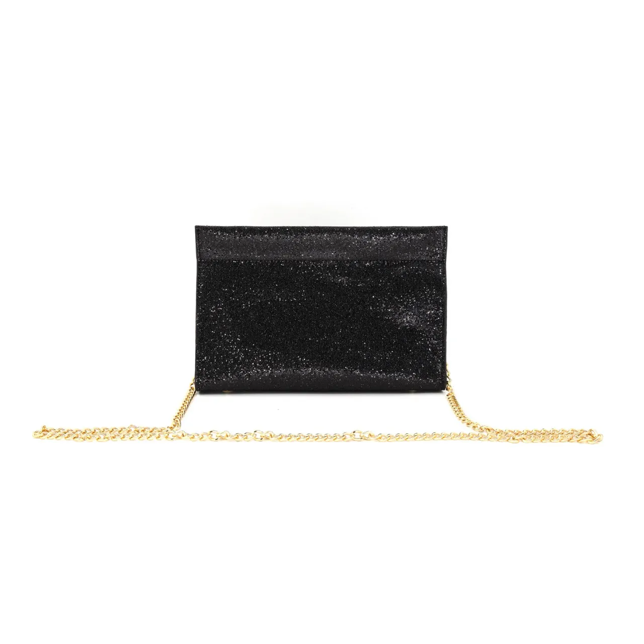 Monkee's Jewelry & Accessories Glitter Metallic Handbag- Black