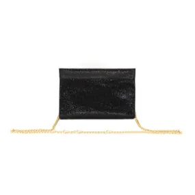 Monkee's Jewelry & Accessories Glitter Metallic Handbag- Black