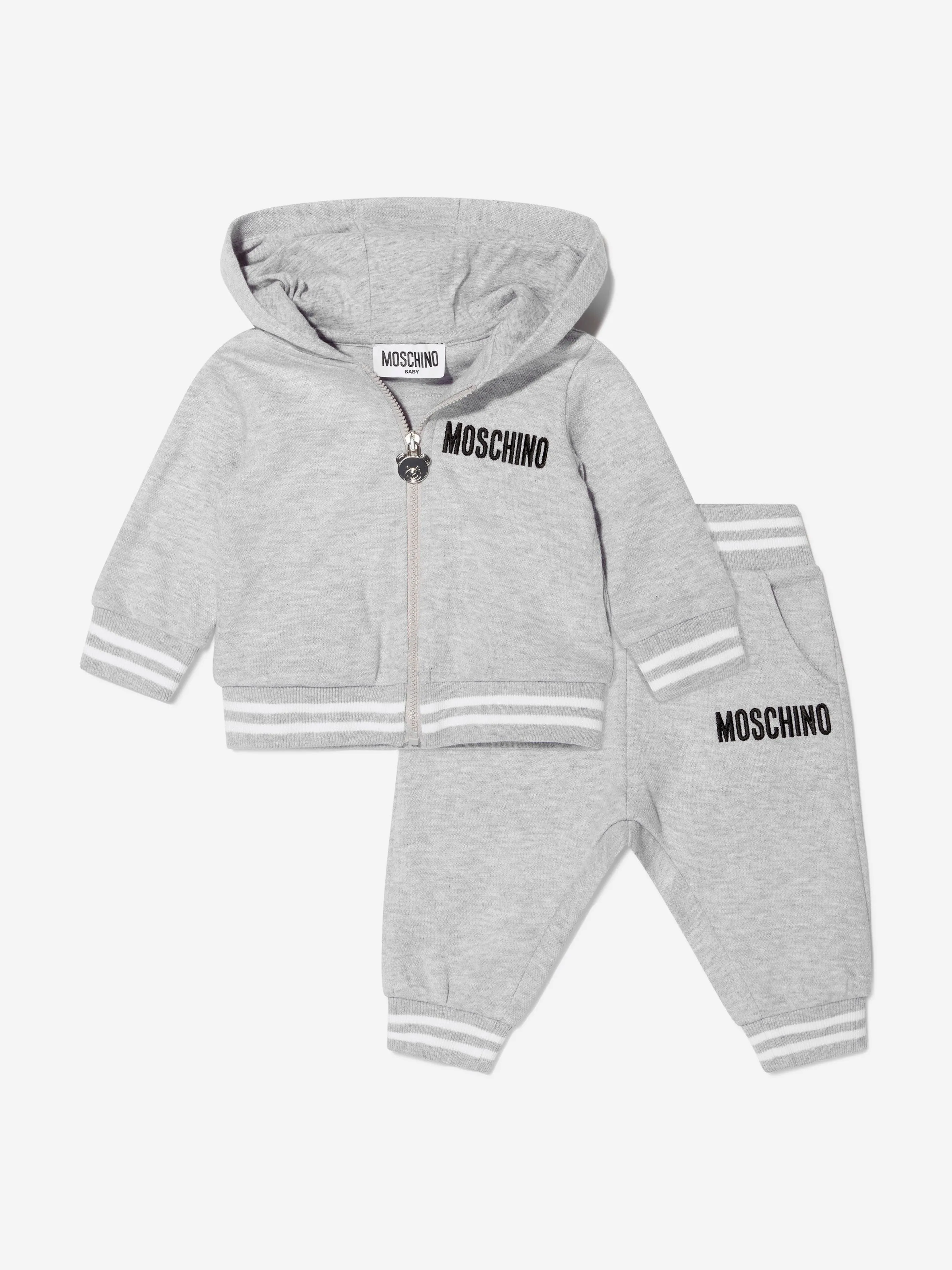 Moschino Baby Unisex Cotton Teddy Hooded Tracksuit With Ears