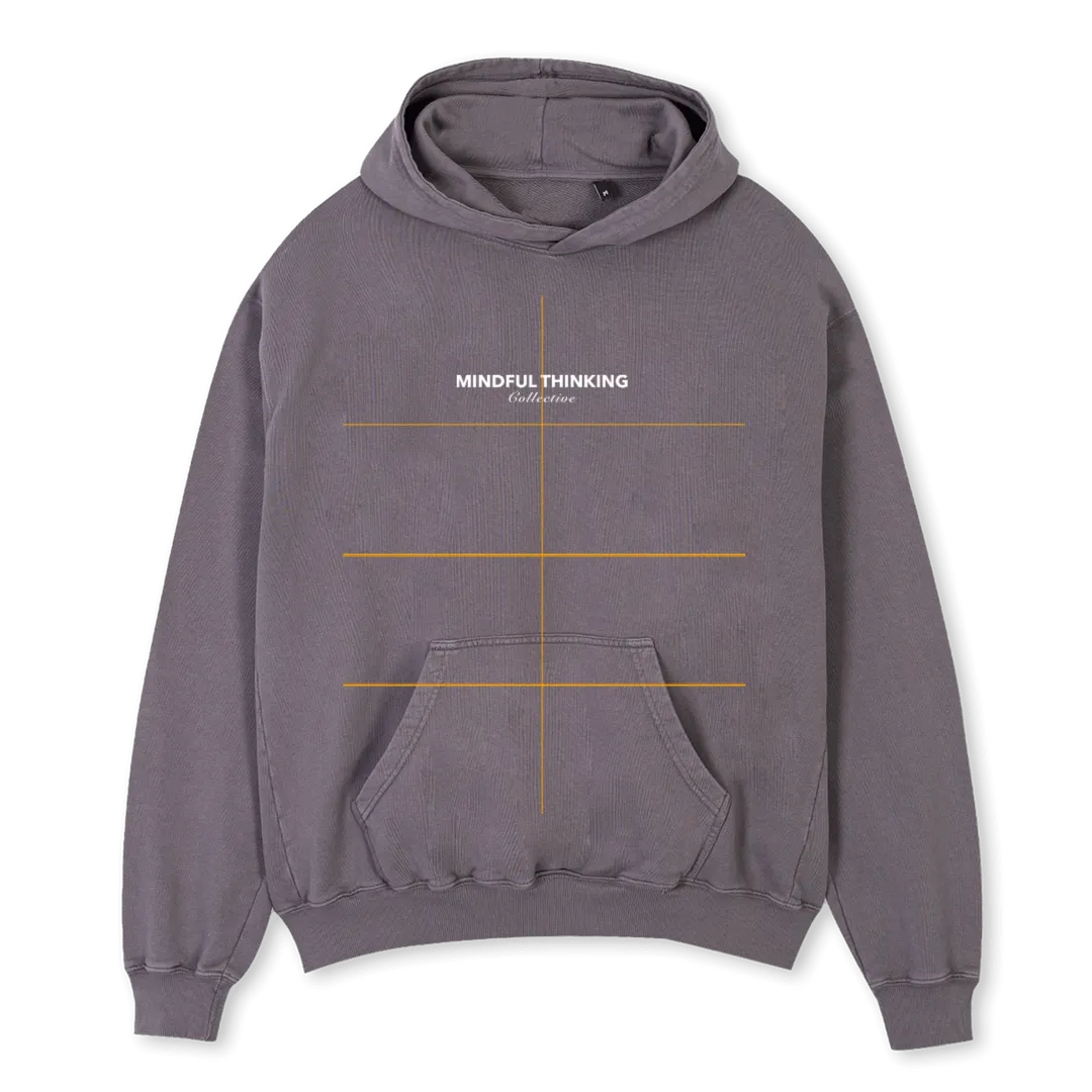 MT CLCTV PIG GREY HD Pigment Grey Oversized Hoodie.