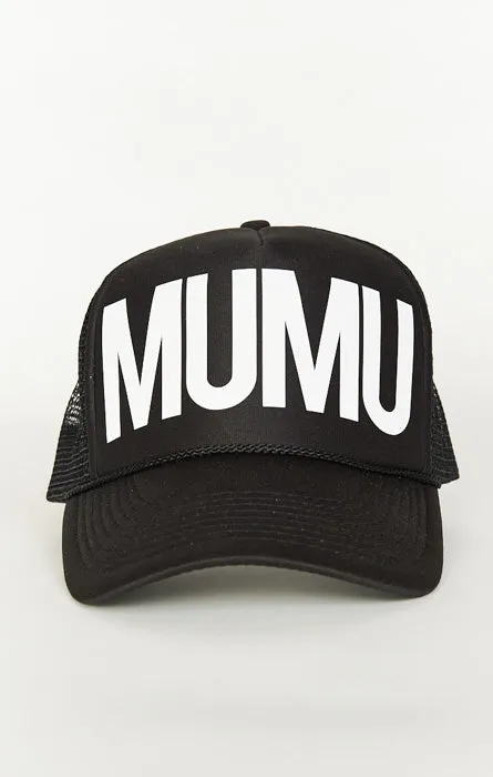 MUMU Trucker Hat ~ Black and White