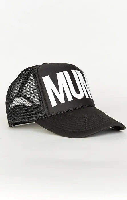 MUMU Trucker Hat ~ Black and White