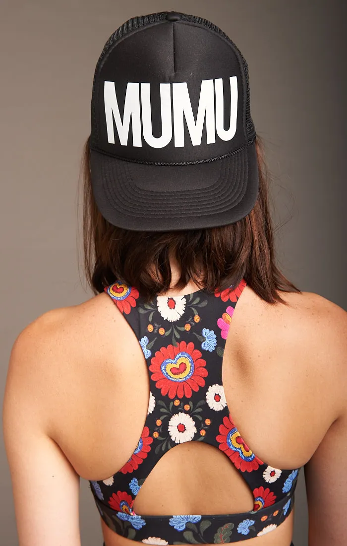 MUMU Trucker Hat ~ Black and White