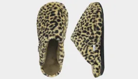 Naot Womens Leisure Fleece Slipper- Cheetah Fleece