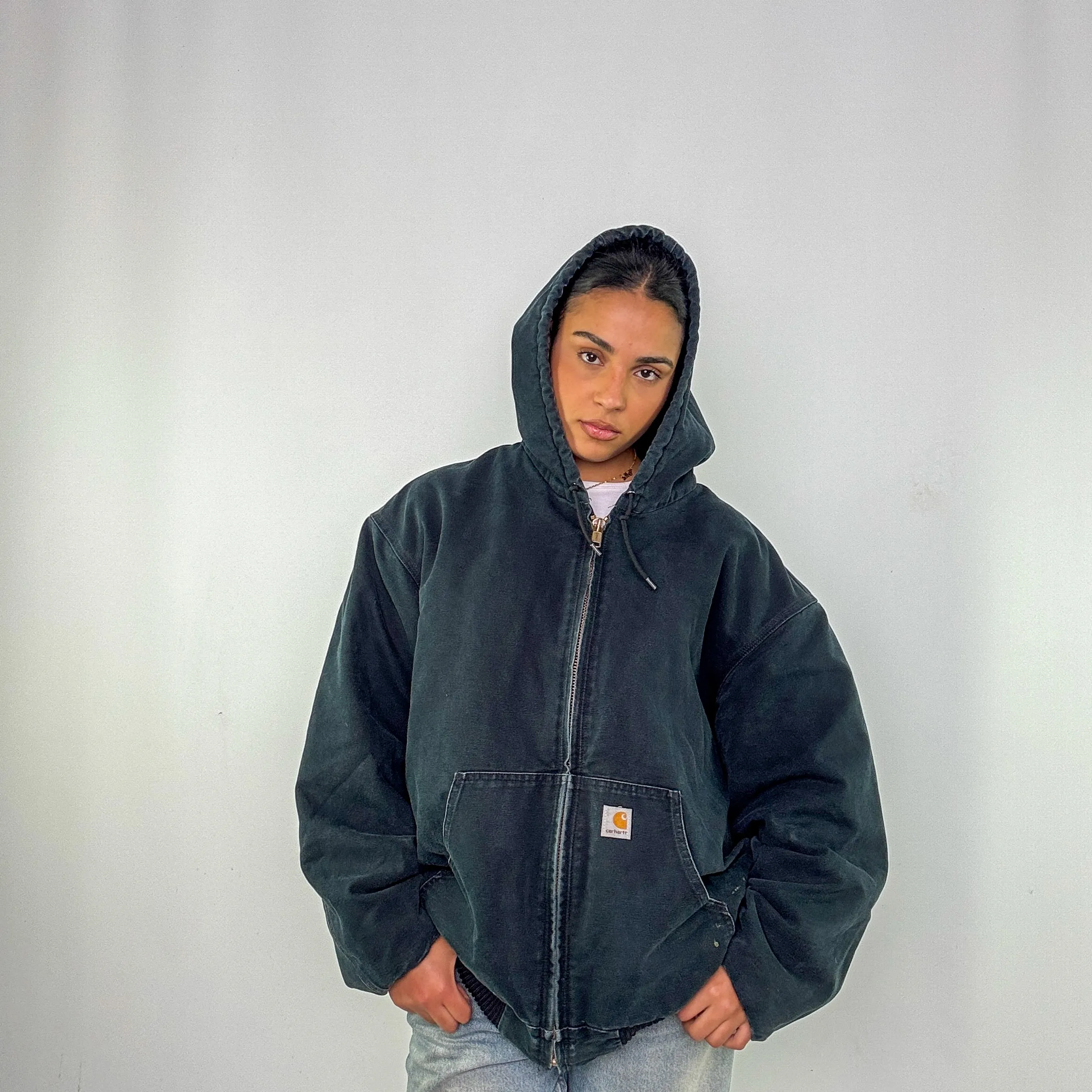 Navy Blue 90s Carhartt Active Workwear Jacket (XL)