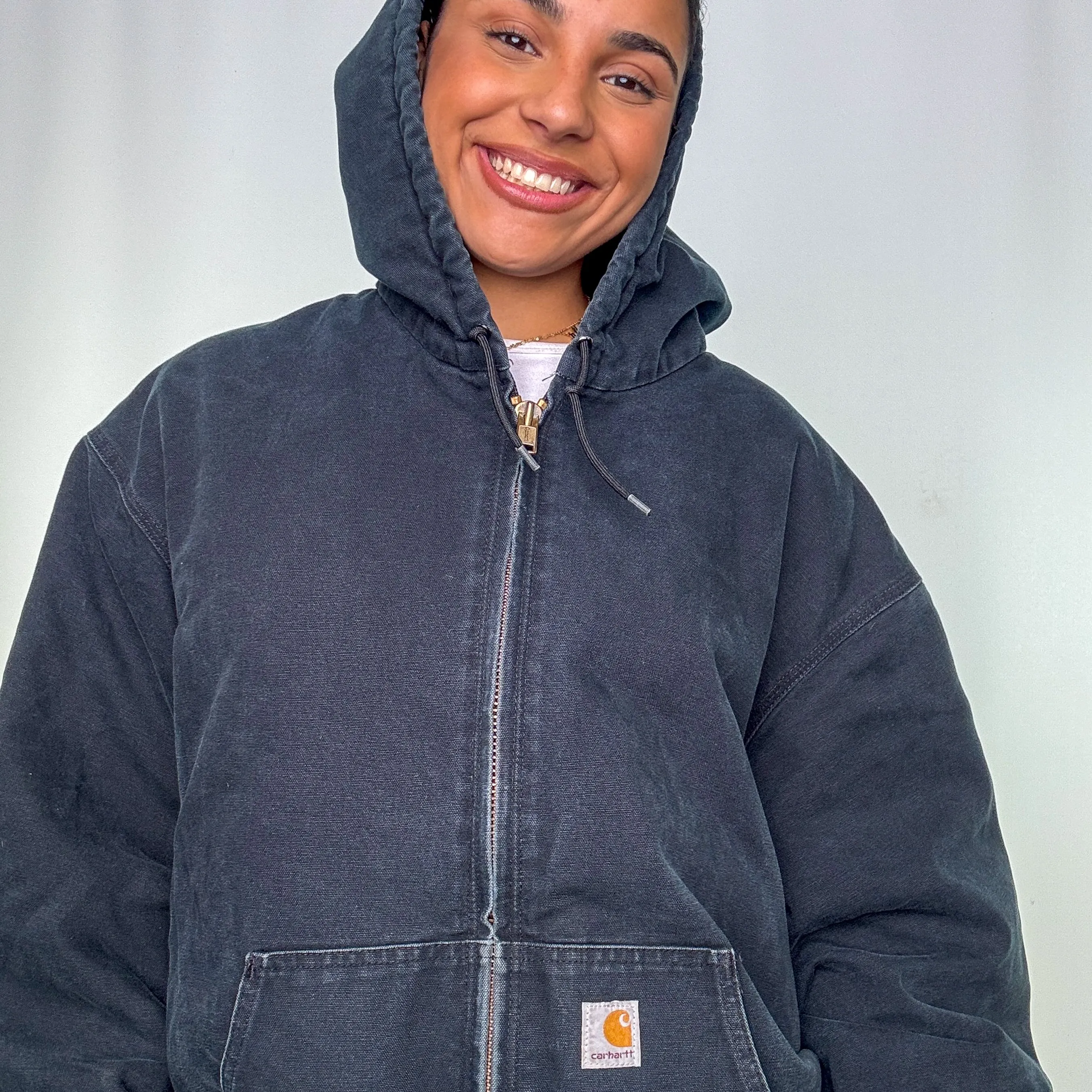 Navy Blue 90s Carhartt Active Workwear Jacket (XL)